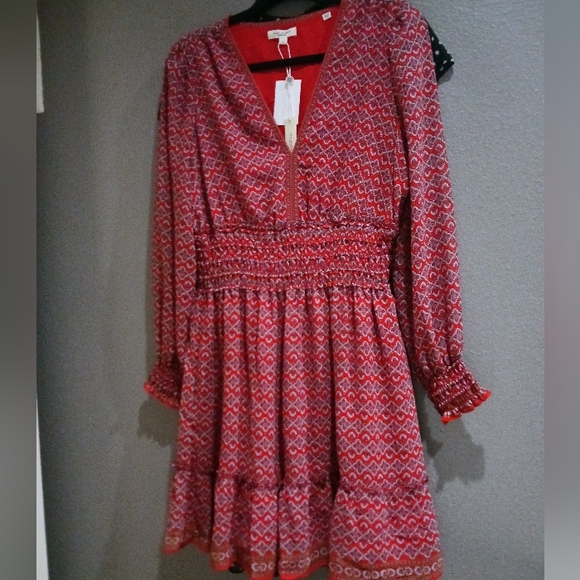 Max Studio Red Dress Size Large New - Picture 4 of 5